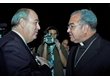 cg0102_041 - Roberto Irineu Marinho, presidente das Organizações Globo, e o Grão-Chanceler da PUC-Rio, Arcebispo Dom Orani Tempesta, O. Cist., após a cerimônia.