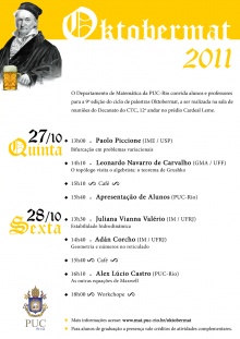 Cartaz com a programação do evento.