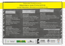 Folder com a programação do evento.