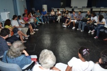 Uma das atividades no Auditório Padre Anchieta. Fotógrafo Antônio Albuquerque. Acervo do Núcleo de Memória.