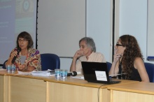 Palestrantes durante o evento. Fotógrafo Antônio Albuquerque. Acervo do Núcleo de Memória.