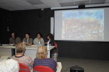 Mesa A Escrita sem Limites de Lúcio Cardoso, com Andréa Vilela, Beatriz Damasceno e Valéria Lamego, e mediação de Ana Chiara, na sala F300. Fotógrafo Antônio Albuquerque. Acervo do Núcleo de Memória.