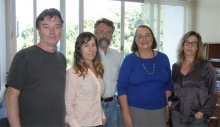 O Decano do CTCH, Prof. Paulo Fernando Carneiro de Andrade, e os coordenadores setoriais: Prof. Ralph Ings Bannell, Profa. Denise Berruezo Portinari, Profa. Maria Clara Lucchetti Bingemer e a Coordenadora do Instituto de Estudos Avançados em Humanidades, Profa. Ana Paula Veiga Kiffer. Fotógrafo Antônio Albuquerque. Acervo do Núcleo de Memória.