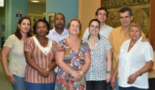 A diretora DBD, Dolores Rodrigues Perez, e equipe. Fotógrafo Antônio Albuquerque. Acervo do Núcleo de Memória.