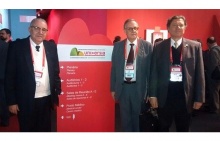 O Reitor Prof. Pe. Josafá Carlos de Siqueira S.J., o Prof. Danilo Marcondes e o Vice-Reitor Administrativo Prof. Luiz Carlos Scavarda. Fonte: divulgação do evento.