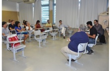 Evento realizado na sala F502. Fotógrafo Antônio Albuquerque. Acervo Núcleo de Memória.