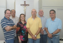 O Coordenador de Segurança e Parqueamento, João Alexandre Otávio Vieira, e equipe. Fotógrafo Antônio Albuquerque. Acervo Núcleo de Memória.