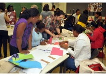 Uma das oficinas do seminário. Fotógrafo não identificado. Acervo Projeto Comunicar.