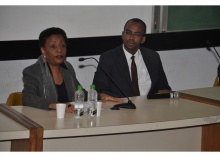 A juíza Ivone Caetano, no Auditório do RDC. Fotógrafo Bruno Pavão. Acervo Projeto Comunicar.