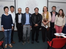Alguns dos participantes do Ciclo de Palestras. Ao centro o Decano do CTCH, Prof. Júlio Diniz. Fotógrafo Antônio Albuquerque.