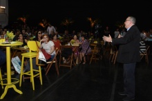 O Reitor Prof. Pe. Josafá S.J. na abertura do evento. Fotógrafo Antônio Albuquerque.