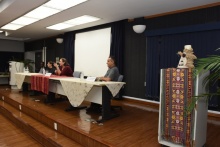 Palestra da Profa. Maria Clara Bingemer, no auditório Padre Anchieta. Fotógrafo Antônio Albuquerque.