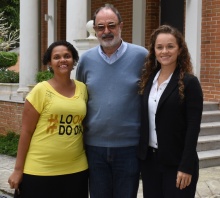 O Decano do Centro de Ciências Biológicas e da Saúde, Prof. Hilton Augusto Koch, e equipe. Fotógrafo Antônio Albuquerque. Acervo Núcleo de Memória.