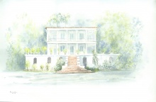 O Solar Grandjean de Montigny. Aquarela de Robert Mc Millan. O Solar Grandjean de Montigny. Aquarela de Robert Mc Millan.