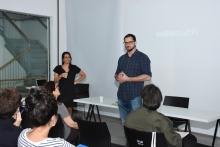 Palestra realizada no Hall do prédio do DAD. Fotógrafo Antônio Albuquerque.