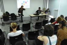 Palestra com a Profa. Vera Damazio (DAD). Fotógrafo Antônio Albuquerque.