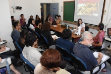 Palestra da da profa. Lorena Lopes (UFRJ), na Sala Walmer. Fotógrafo Antônio Albuquerque.