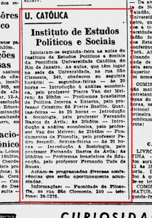 Nota no jorenal Diário de Notícias, 04/05/1955, p. 12. Hemeroteca Digital Brasileira.
