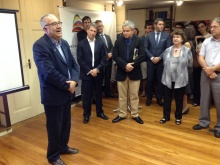 O Reitor Prof. Pe. Josafá S.J. discursa na abertura do evento. Fotógrafo desconhecido. Acervo do BRICS Policy Center. 