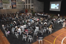 Recepção no Ginásio Esportivo. Fotógrafo Antônio Albuquerque.