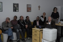 O Reitor Pe. Josafá S.J. durante sua palestra. Fotógrafo Antônio Albuquerque. Acervo do Núcleo de Memória.