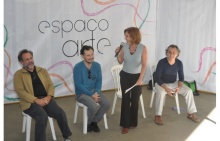 Os diretores Fábio Ferreira, Enrique Diaz, Alessandra Vanucci e Norberto Presta. Fotógrafo Antônio Albuquerque. Acervo Núcleo de Memória.