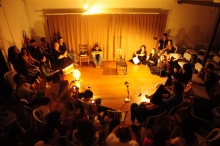 Sarau realizado no Laboratório de Artes Cênicas. Fotógrafa Cynthia Salles. Acervo do Projeto Comunicar.